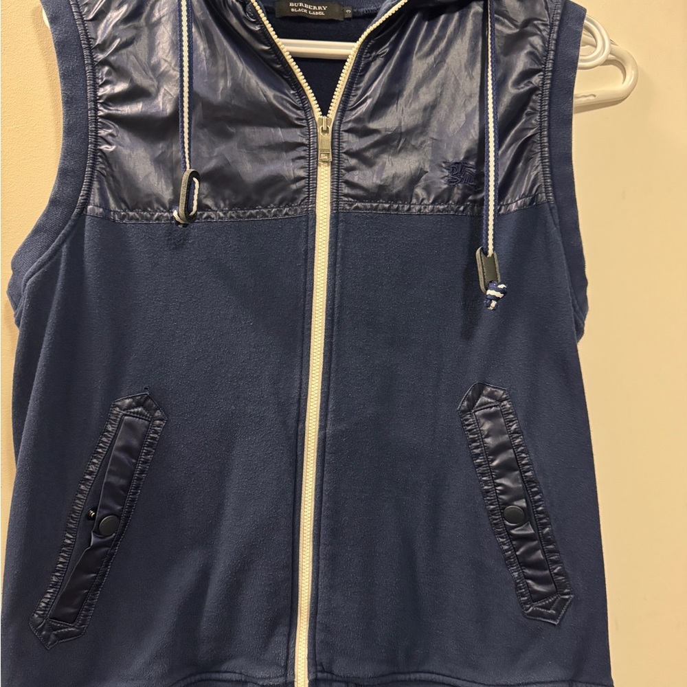 burberry blue label navy blue vest | medium